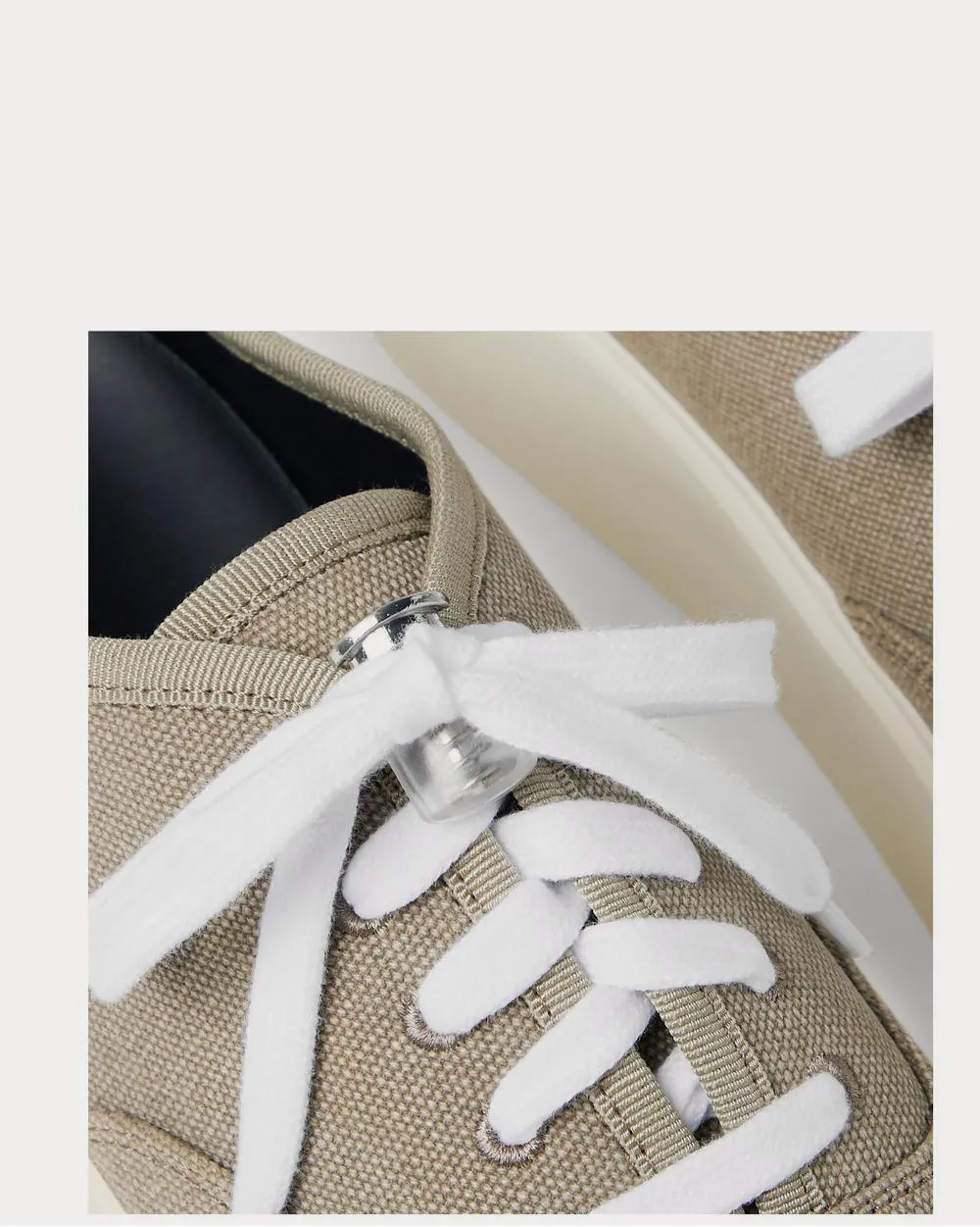 101 Canvas Backless  Taupe low top sneakers