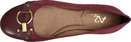 A2 By Ultrabrite Ballet Flat Wine Fabric 11 W Us