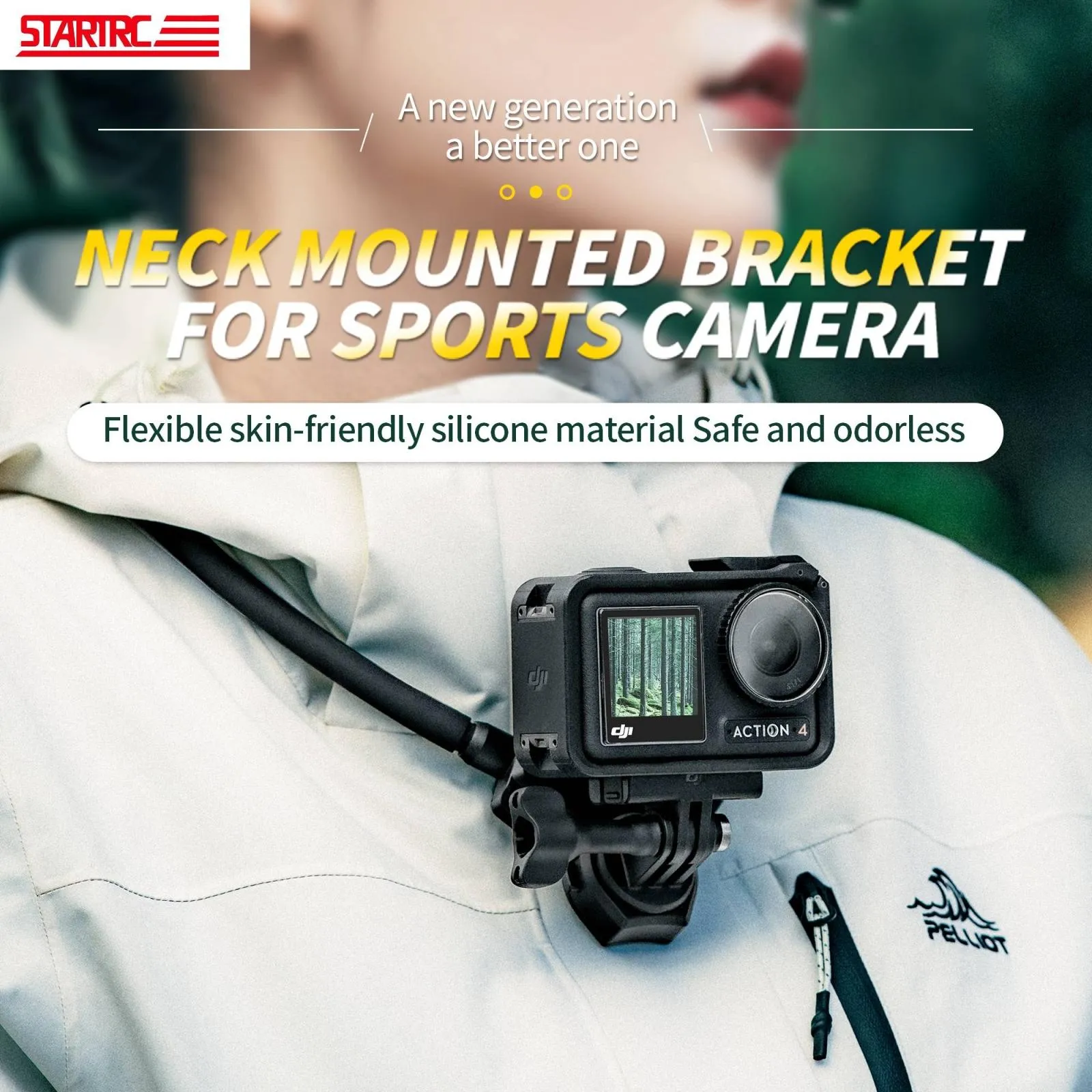 Adjustable Neck Vlog Bracket for Dji Gopro Insta360 Action Cameras and Smartphones