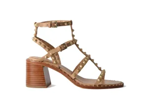 ASH SANDALS BLOCK HEEL GOLD GLADIATOR JEN137339003
