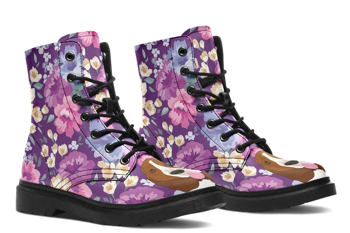 Basset Hound Dog Portrait Boots