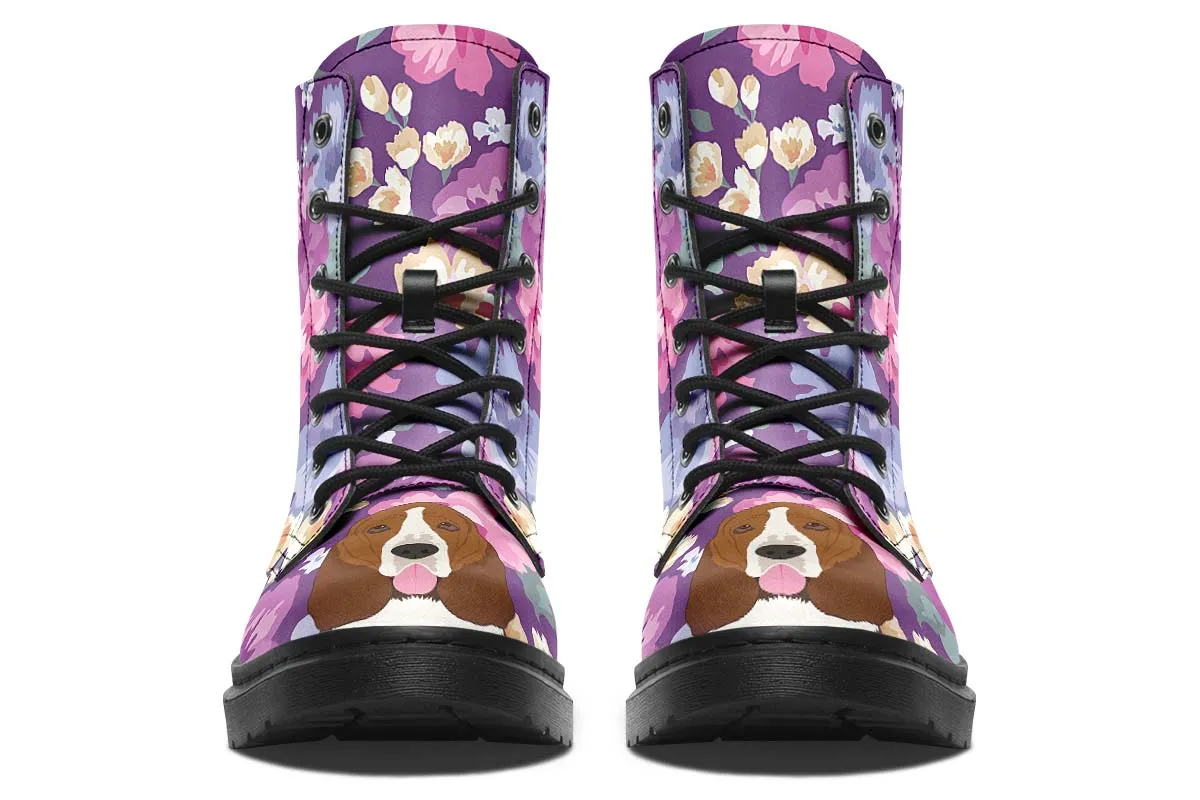 Basset Hound Dog Portrait Boots