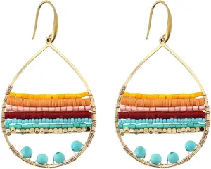 Beaded Earrings for Women Boho Earrings for Women Bohemian Dangle Earrings Summer Beach Earring Handmade Fashion Bohemian Jewelry