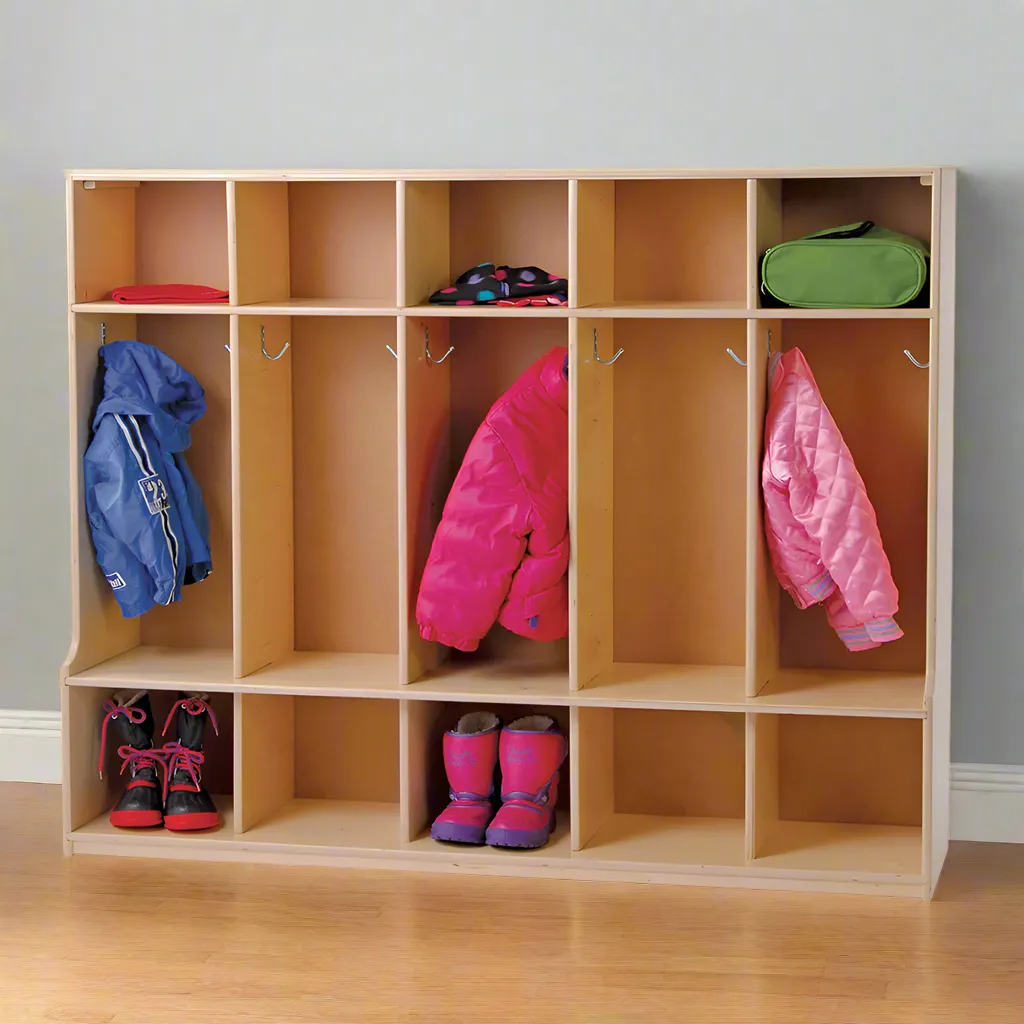 Birch Locker Unit | Durable 5-Compartment Classroom Storage