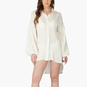Birch Lurex Stripe Shirt