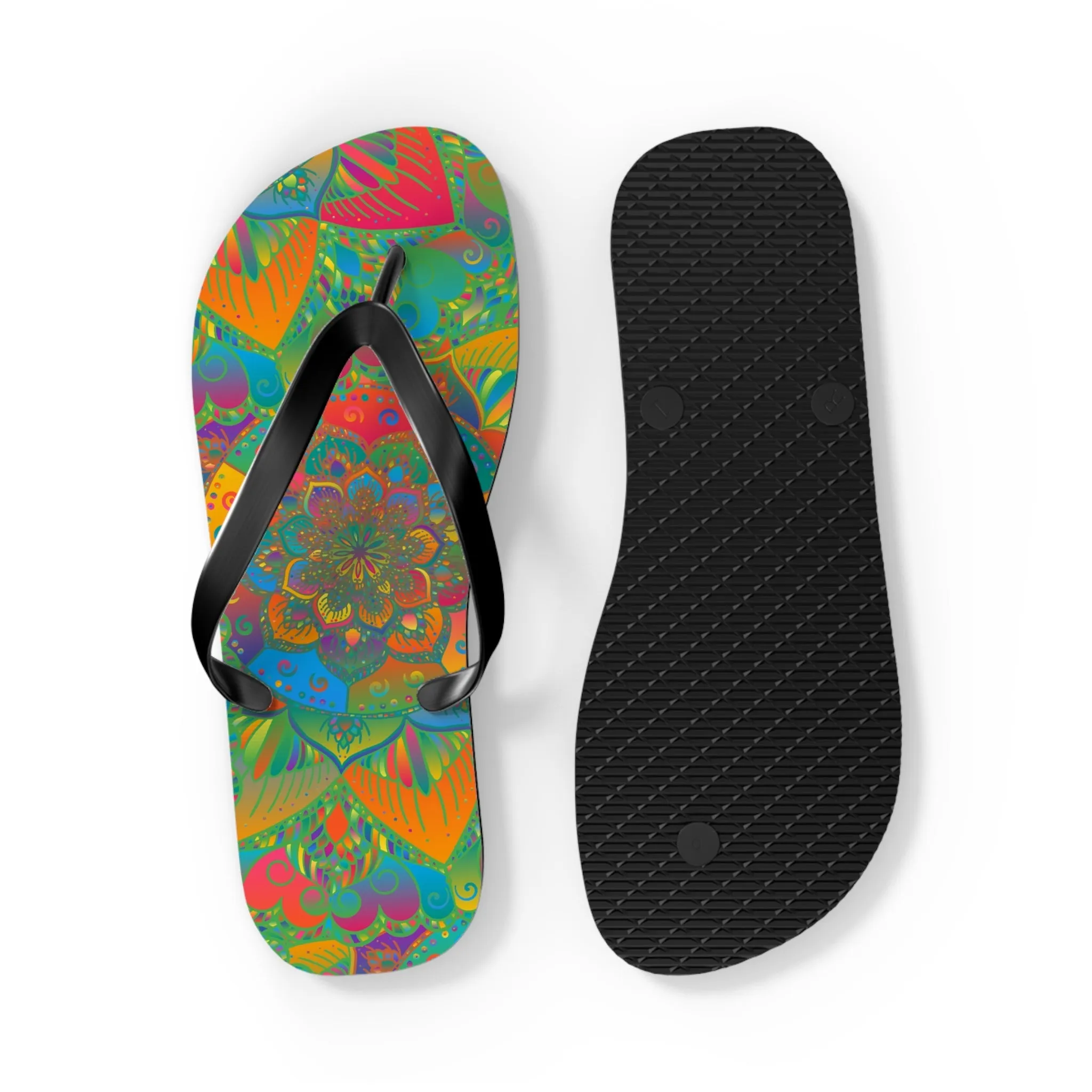 Bohemian Mandala Beach Flip Flops