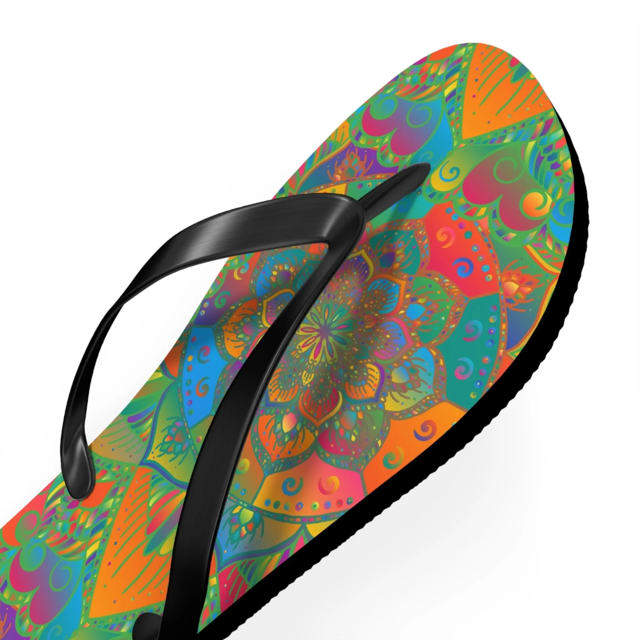 Bohemian Mandala Beach Flip Flops
