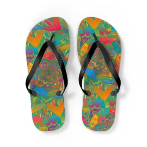 Bohemian Mandala Beach Flip Flops