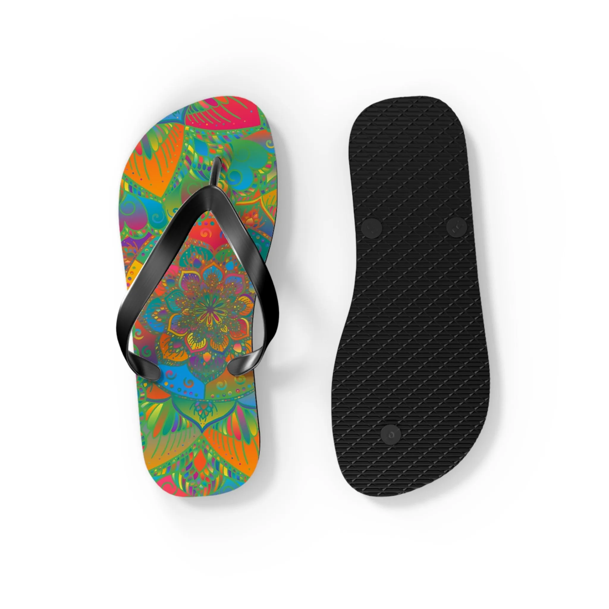 Bohemian Mandala Beach Flip Flops