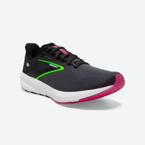 Brooks Launch 10 WIDE Womens Road Running Shoes - Black/Blackened Pearl/Green