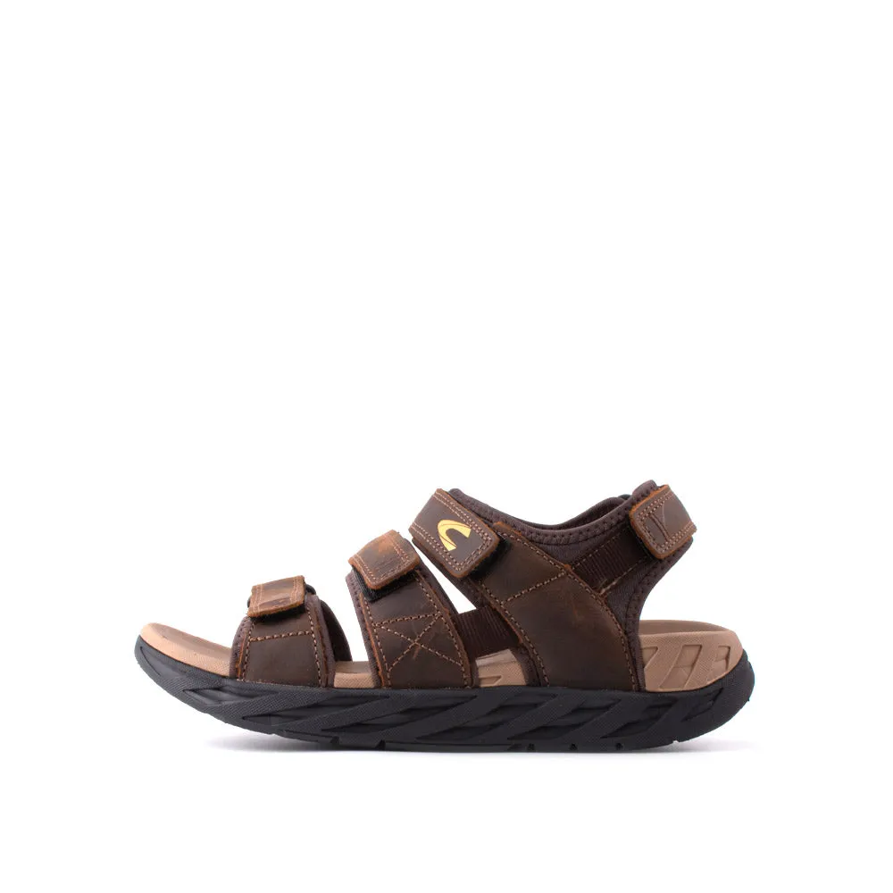 camel active Leather Easy Strap Sandals Men Coffee JAXON 892407-WA2SV-33 COFFEE