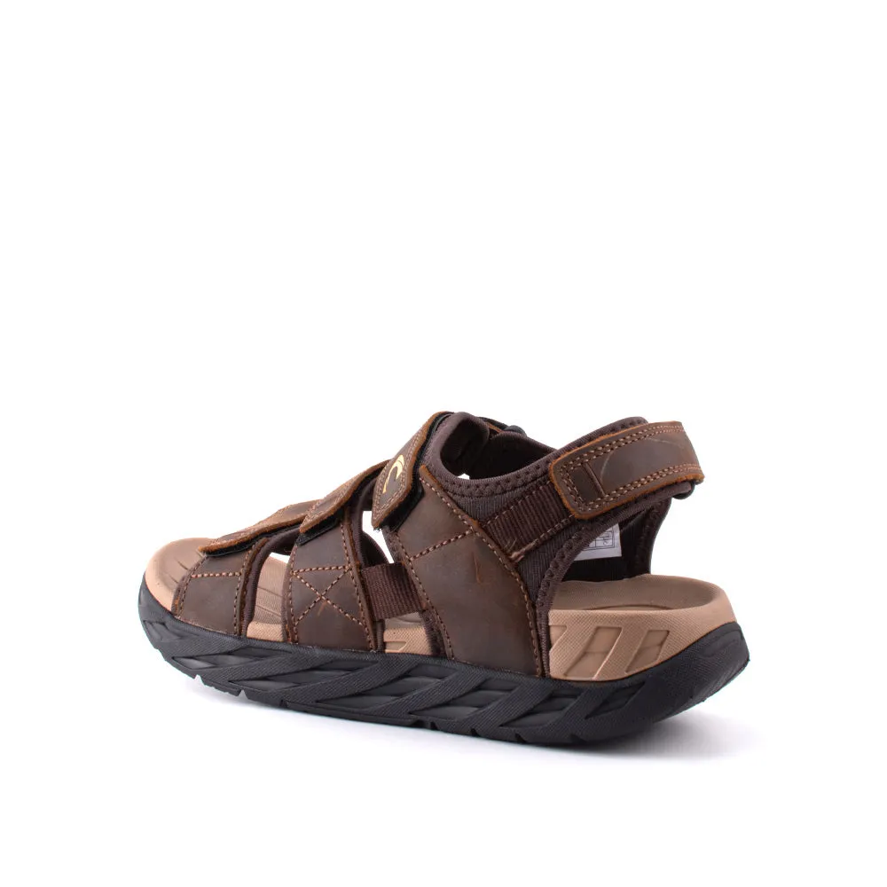 camel active Leather Easy Strap Sandals Men Coffee JAXON 892407-WA2SV-33 COFFEE