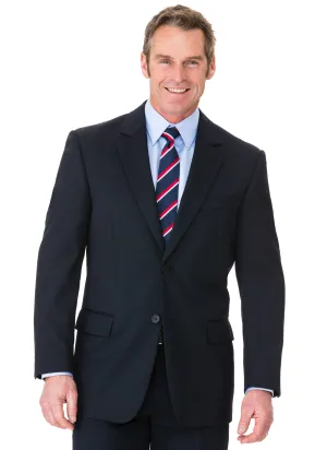 CHARLTON PLEATED NAVY WOOL RICH GABARDINE SUIT