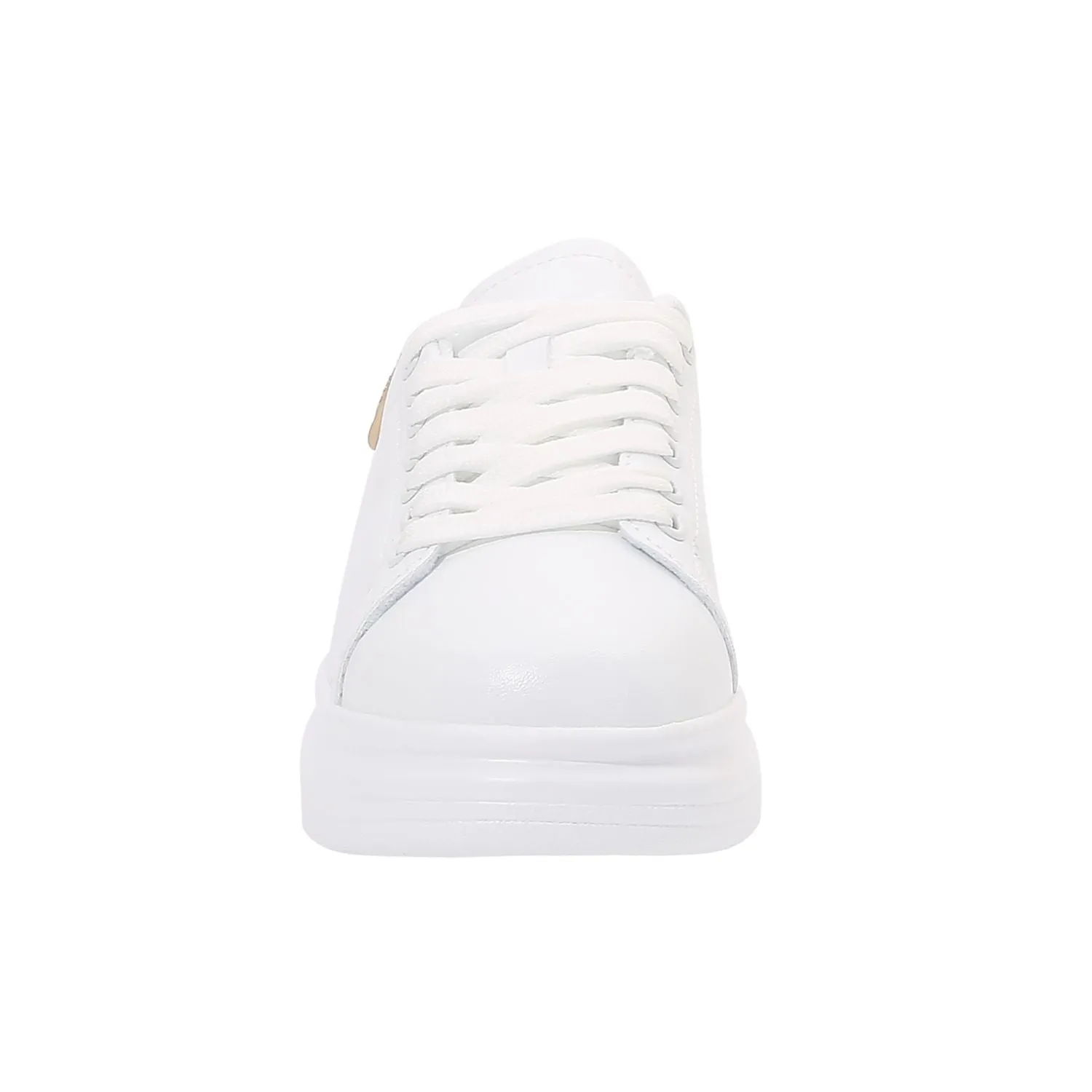 Classic White Sneakers with Glitter Sparkling Twist