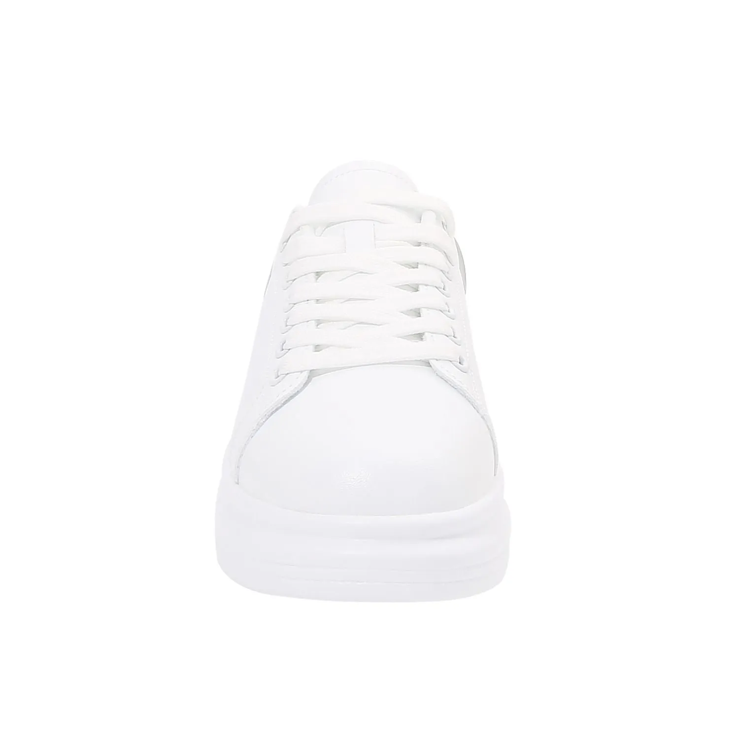 Classic White Sneakers with Glitter Sparkling Twist