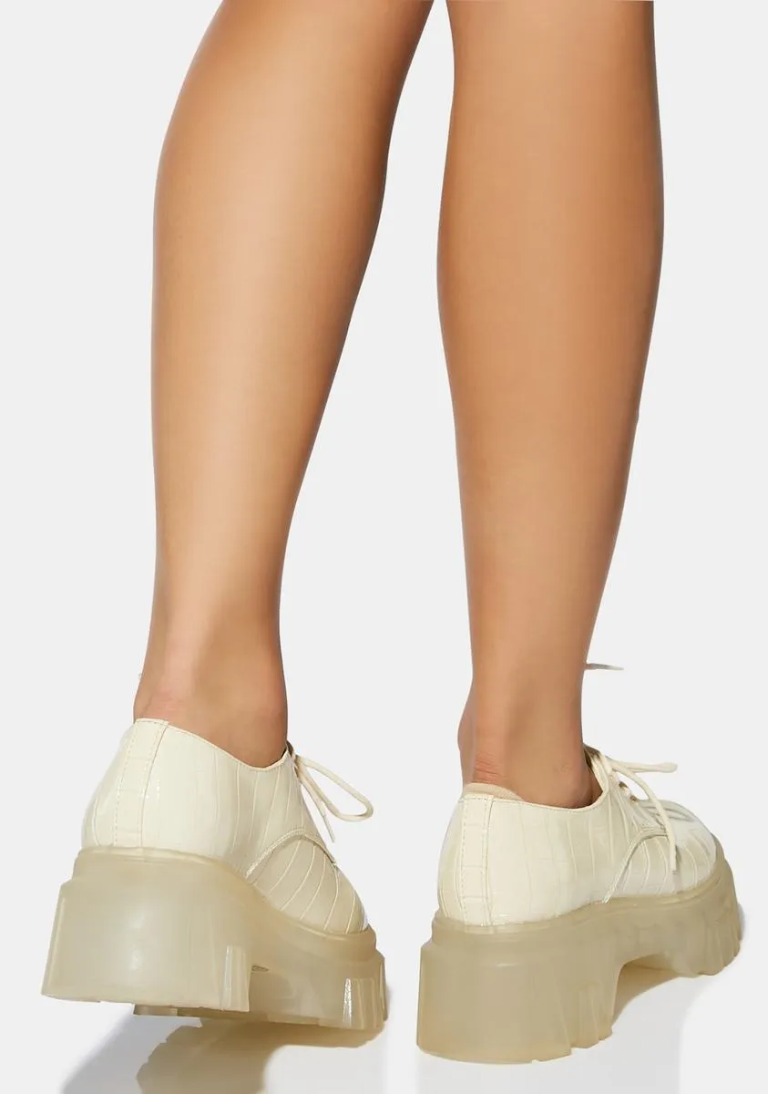 Cream Jesty Platform Oxfords