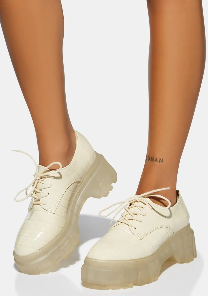 Cream Jesty Platform Oxfords