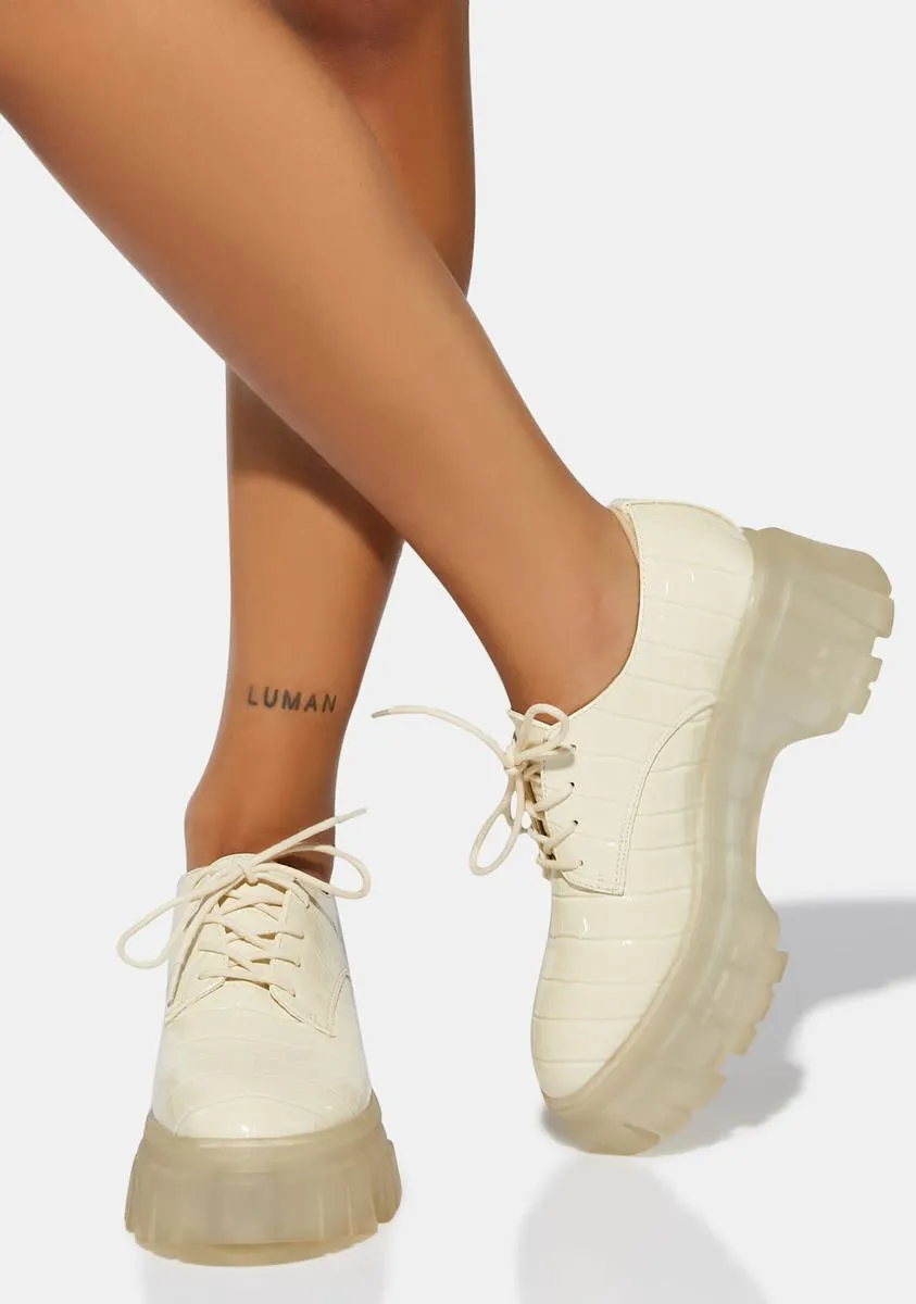 Cream Jesty Platform Oxfords