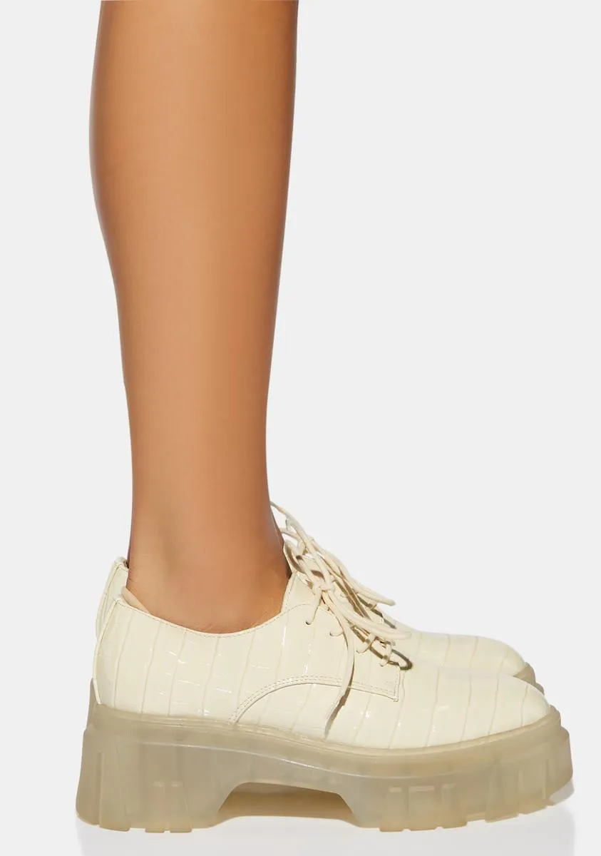 Cream Jesty Platform Oxfords