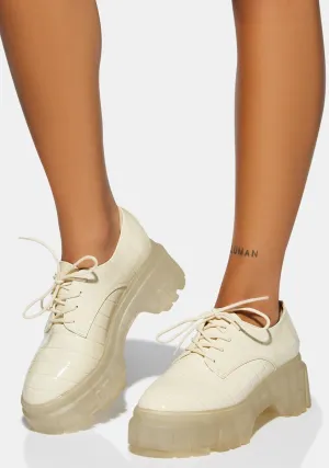 Cream Jesty Platform Oxfords