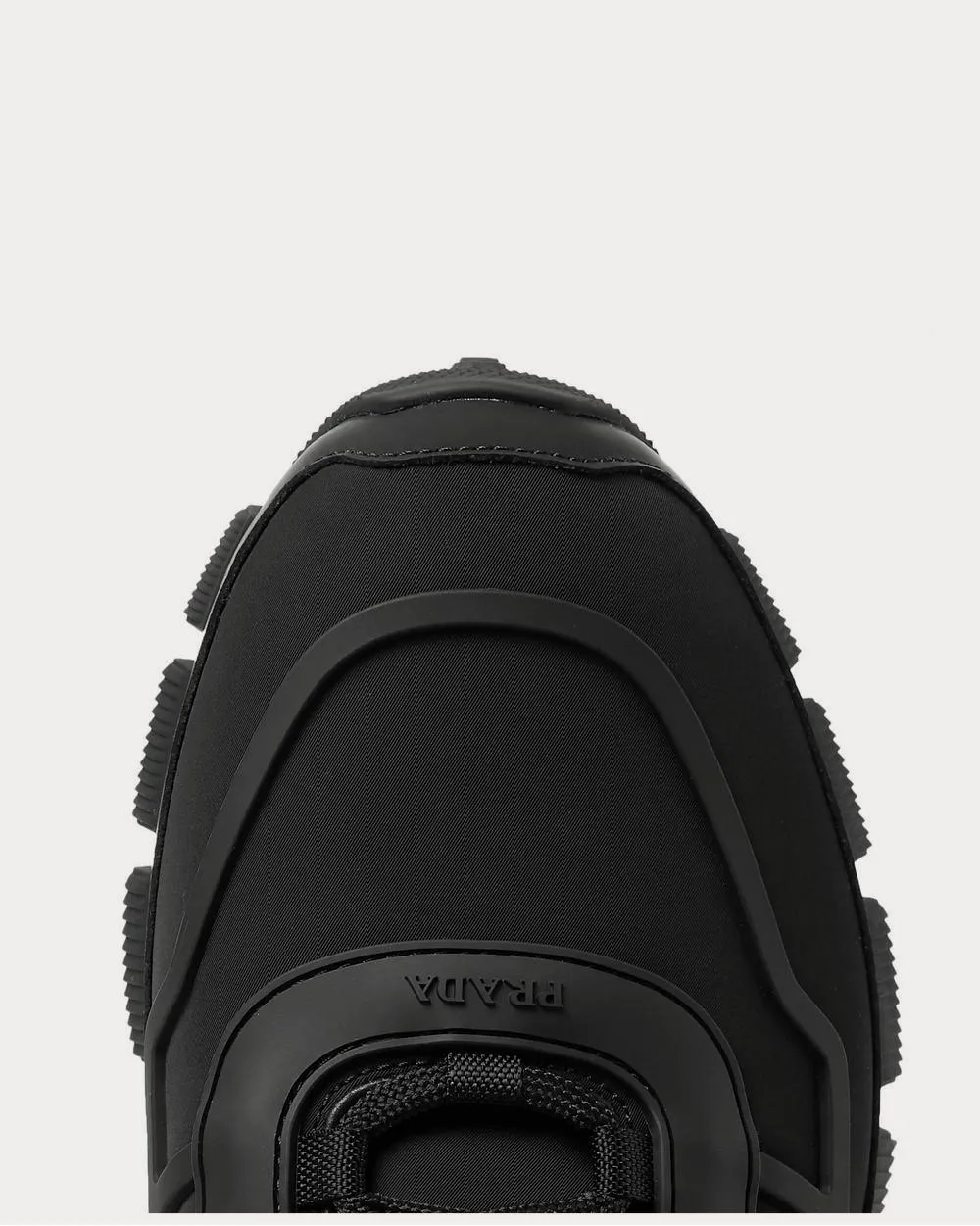Cross Action Rubber-Trimmed Nylon  Black low top sneakers