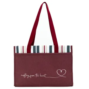della Q Chicken Boots Project Bag - *Linen - Wine