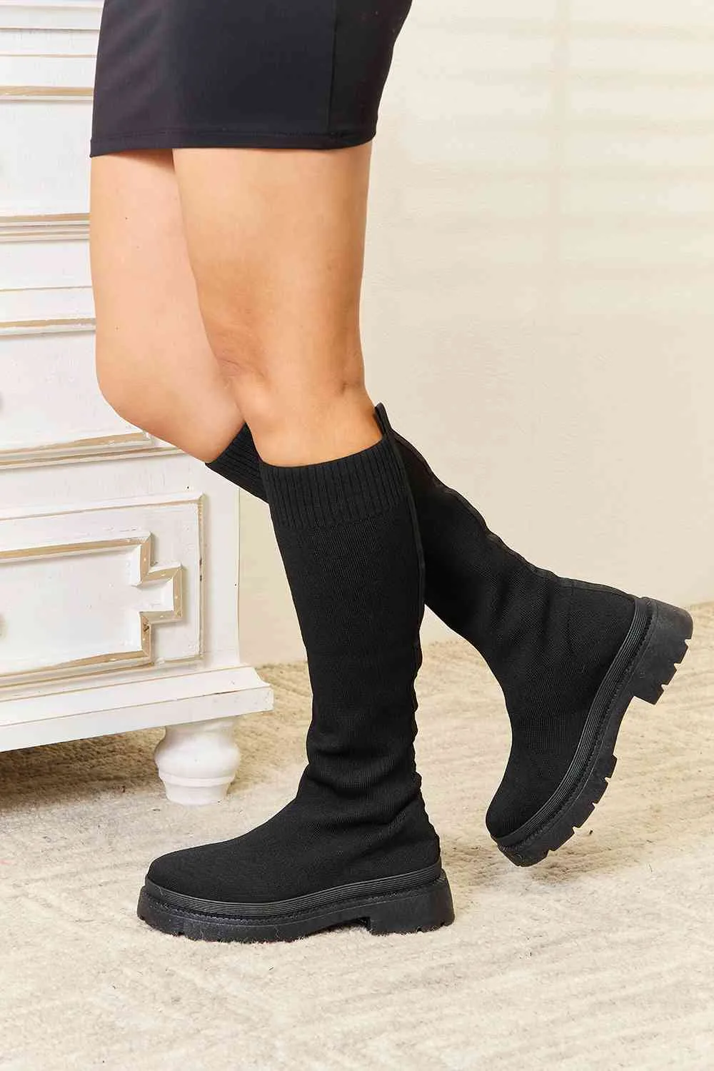 DIVA Knee High Sock Boots