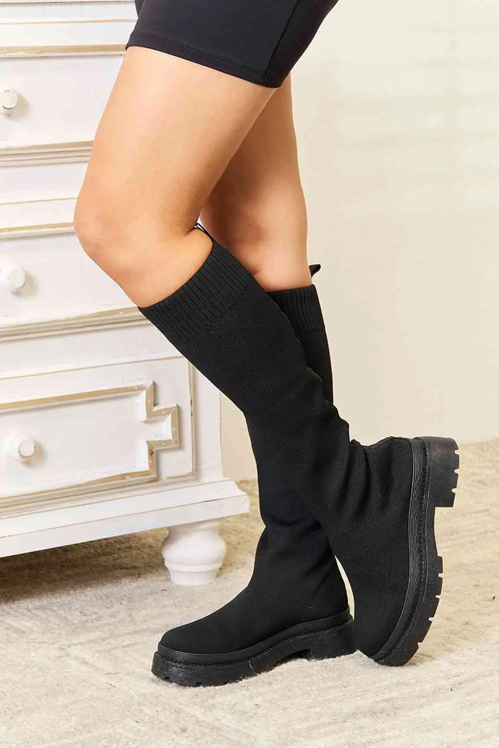 DIVA Knee High Sock Boots