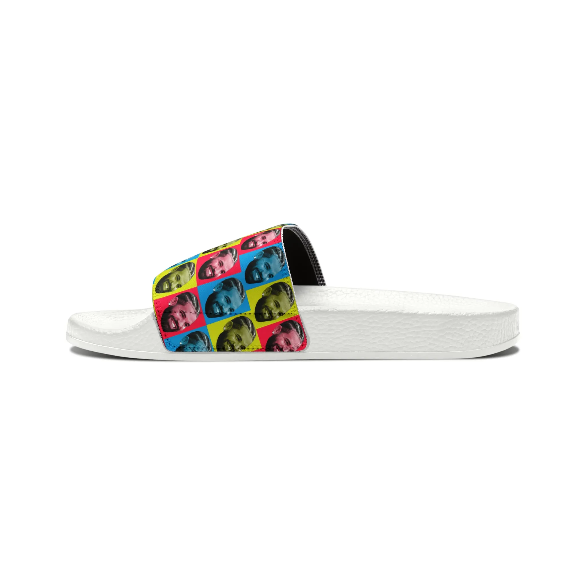 Drake Colored Checker Faces Women's Slide Sandals