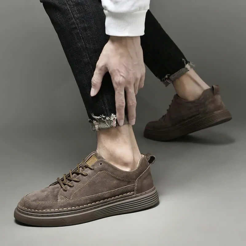 Durable Genuine Leather Men's Shoes with Comfortable Insole