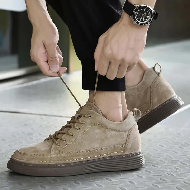 Durable Genuine Leather Men's Shoes with Comfortable Insole