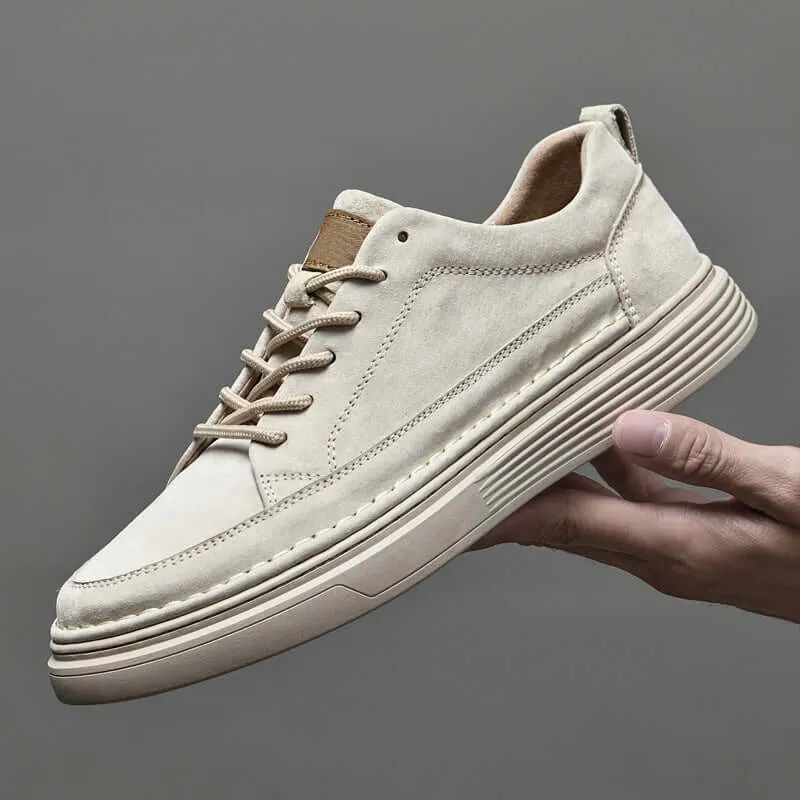 Durable Genuine Leather Men's Shoes with Comfortable Insole