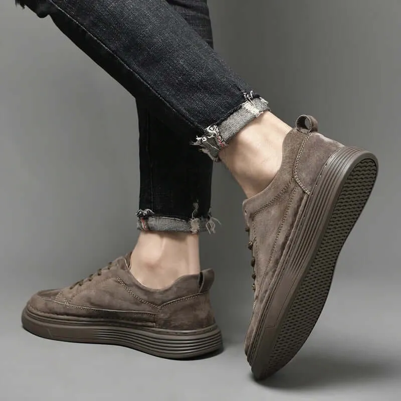 Durable Genuine Leather Men's Shoes with Comfortable Insole