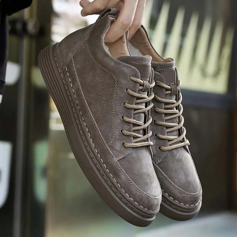 Durable Genuine Leather Men's Shoes with Comfortable Insole