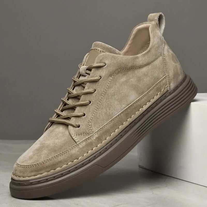 Durable Genuine Leather Men's Shoes with Comfortable Insole