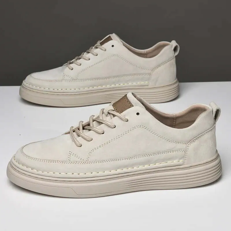 Durable Genuine Leather Men's Shoes with Comfortable Insole