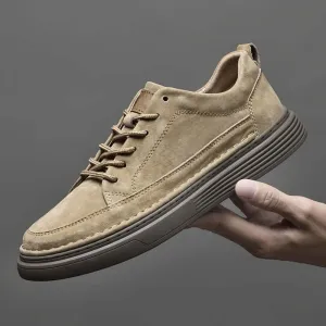 Durable Genuine Leather Men's Shoes with Comfortable Insole