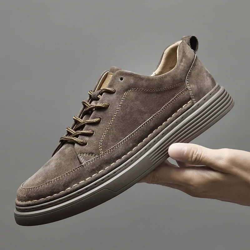 Durable Genuine Leather Men's Shoes with Comfortable Insole