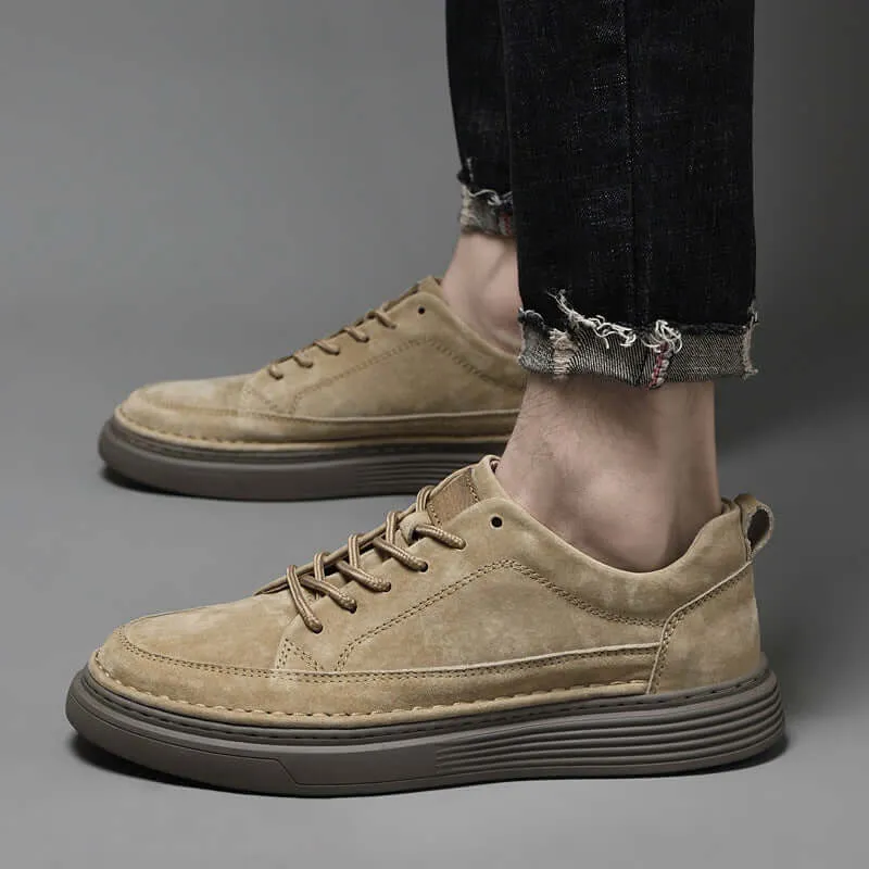 Durable Genuine Leather Men's Shoes with Comfortable Insole
