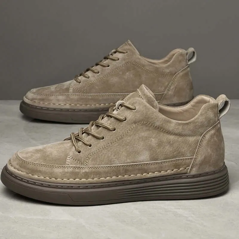 Durable Genuine Leather Men's Shoes with Comfortable Insole