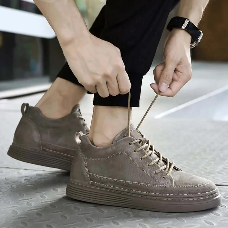 Durable Genuine Leather Men's Shoes with Comfortable Insole