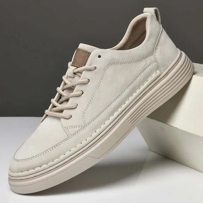 Durable Genuine Leather Men's Shoes with Comfortable Insole