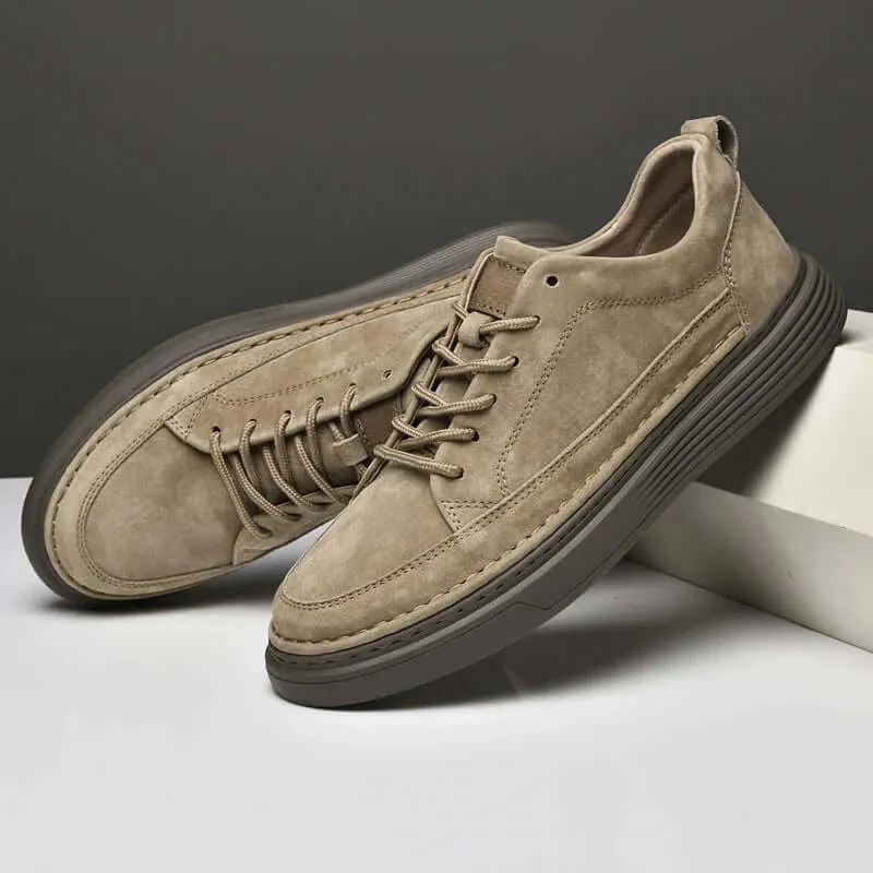 Durable Genuine Leather Men's Shoes with Comfortable Insole
