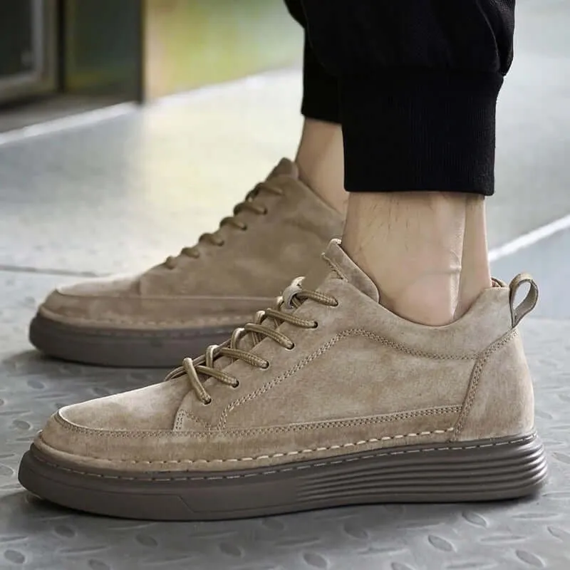 Durable Genuine Leather Men's Shoes with Comfortable Insole