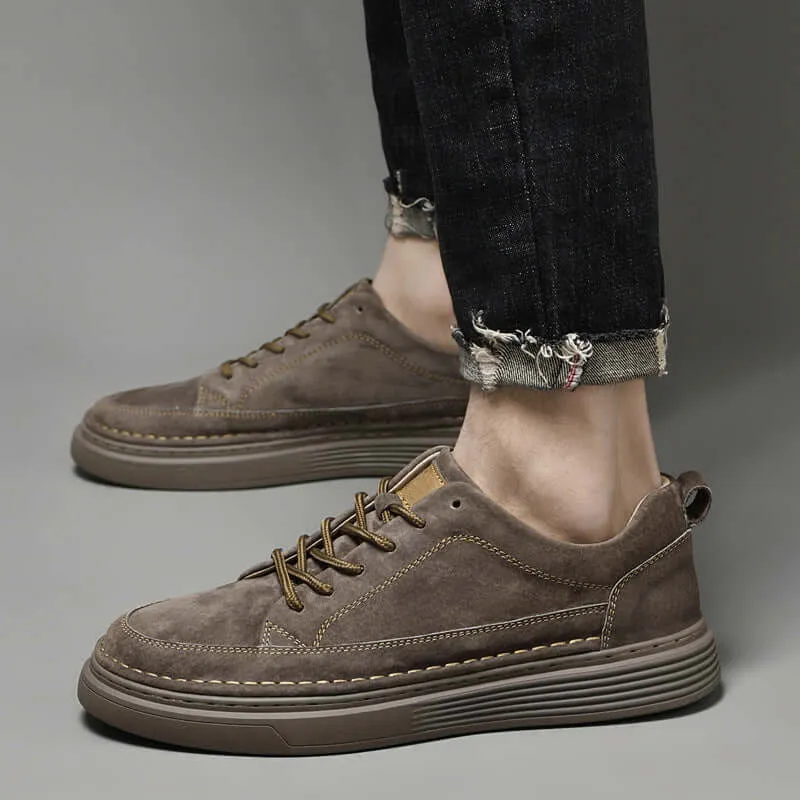 Durable Genuine Leather Men's Shoes with Comfortable Insole