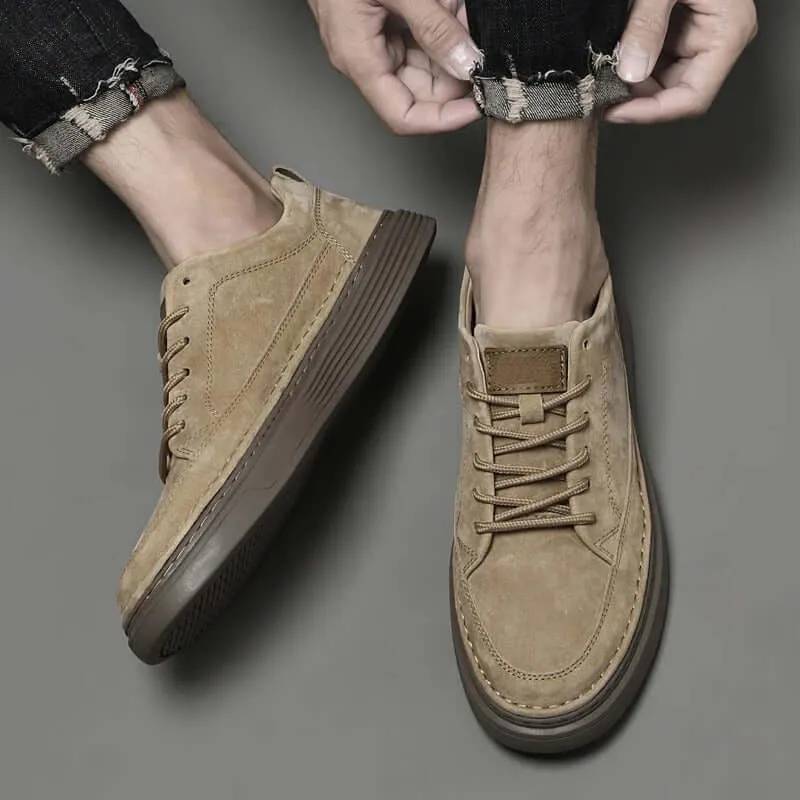 Durable Genuine Leather Men's Shoes with Comfortable Insole