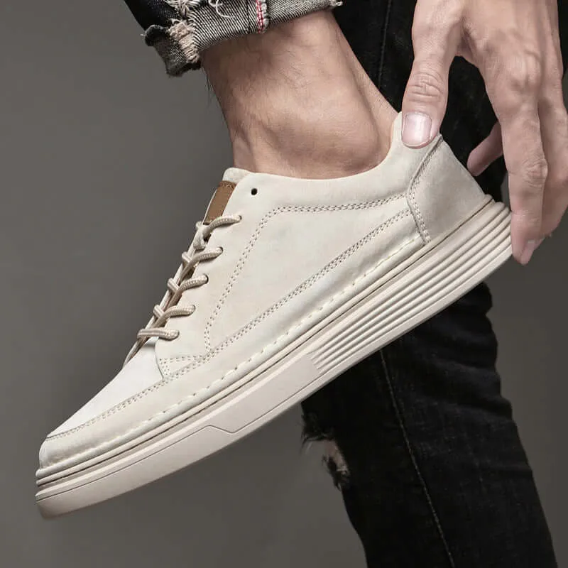 Durable Genuine Leather Men's Shoes with Comfortable Insole