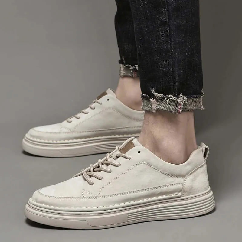 Durable Genuine Leather Men's Shoes with Comfortable Insole