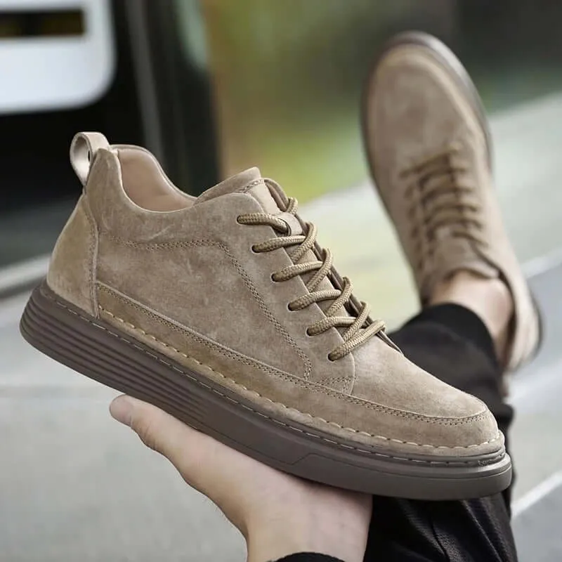 Durable Genuine Leather Men's Shoes with Comfortable Insole