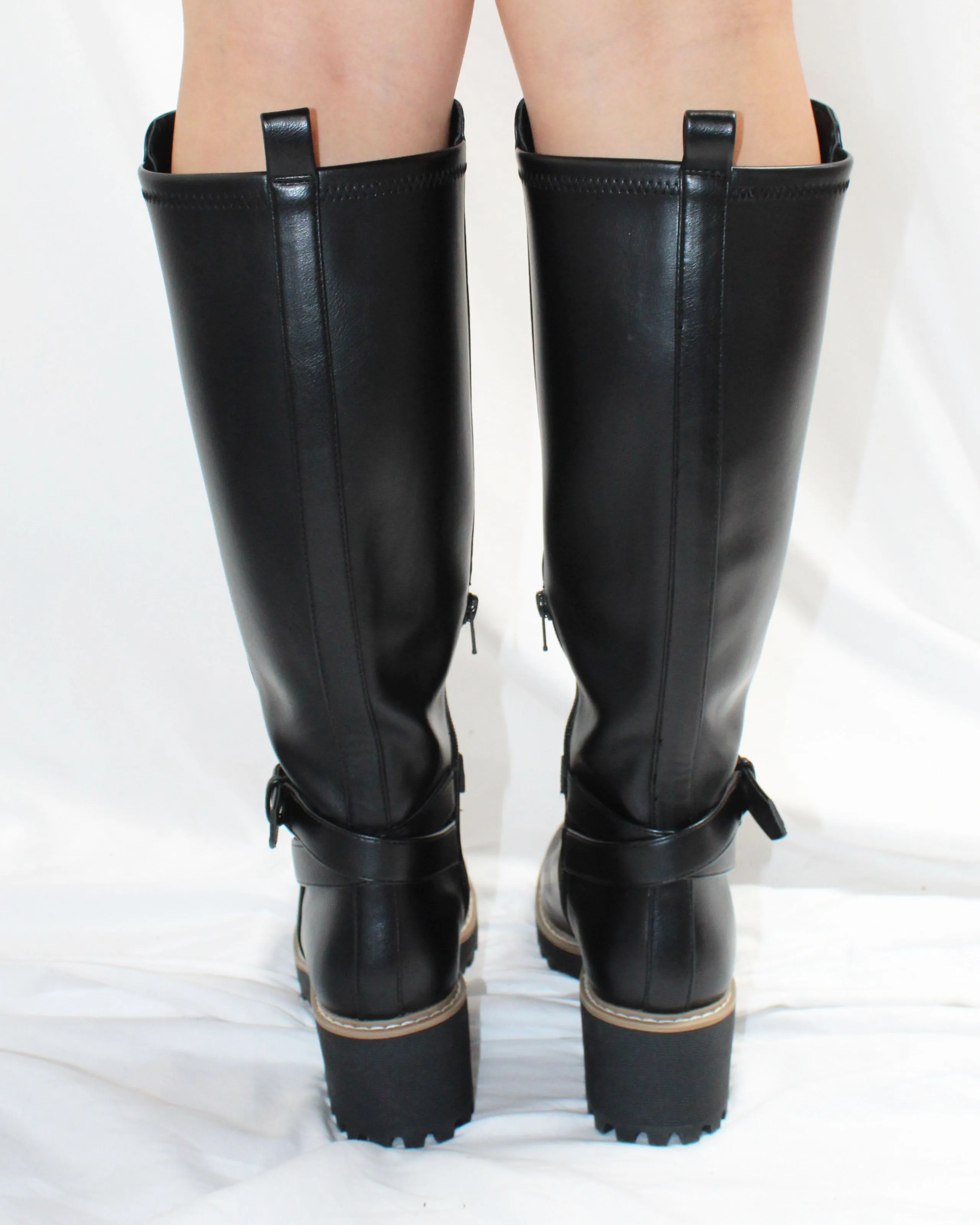 DV by Dolce Vita Mariana Tall Lug Sole Boots - Black - FINAL SALE